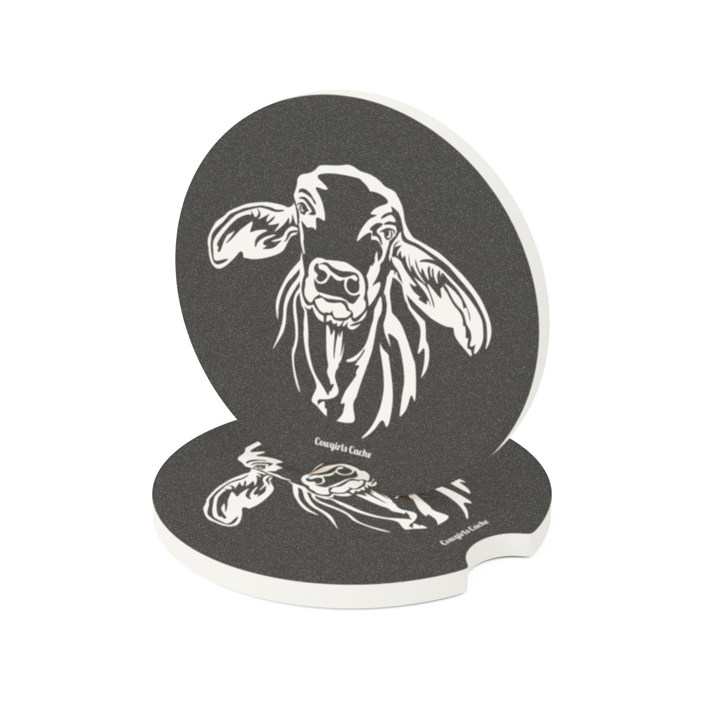 Brahman Cattle, Soapstone Car Coaster