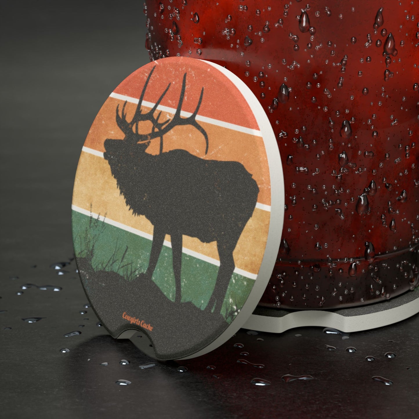 Elk, Soapstone Car Coaster