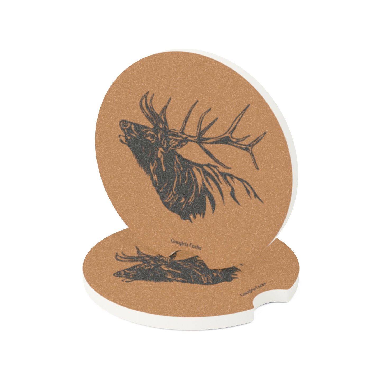 Elk Head, Soapstone Car Coaster