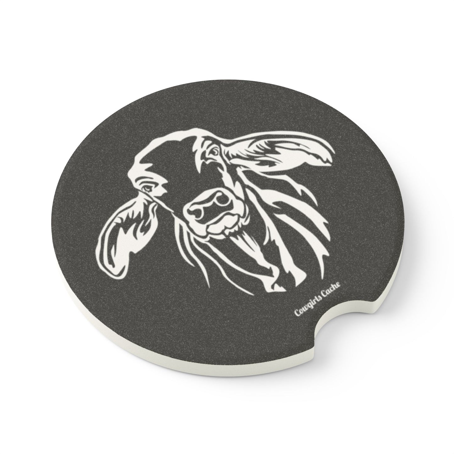 Brahman Cattle, Soapstone Car Coaster