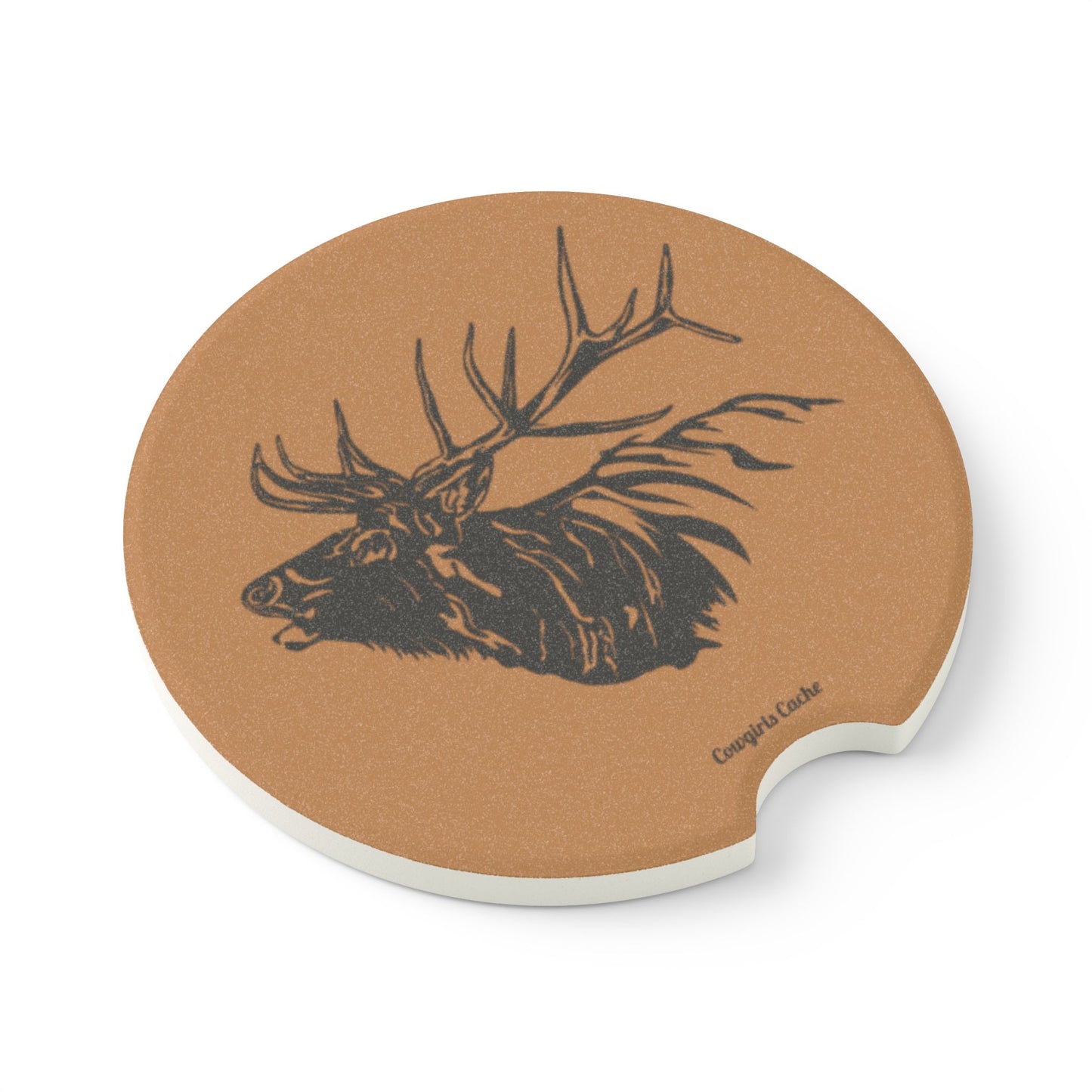 Elk Head, Soapstone Car Coaster