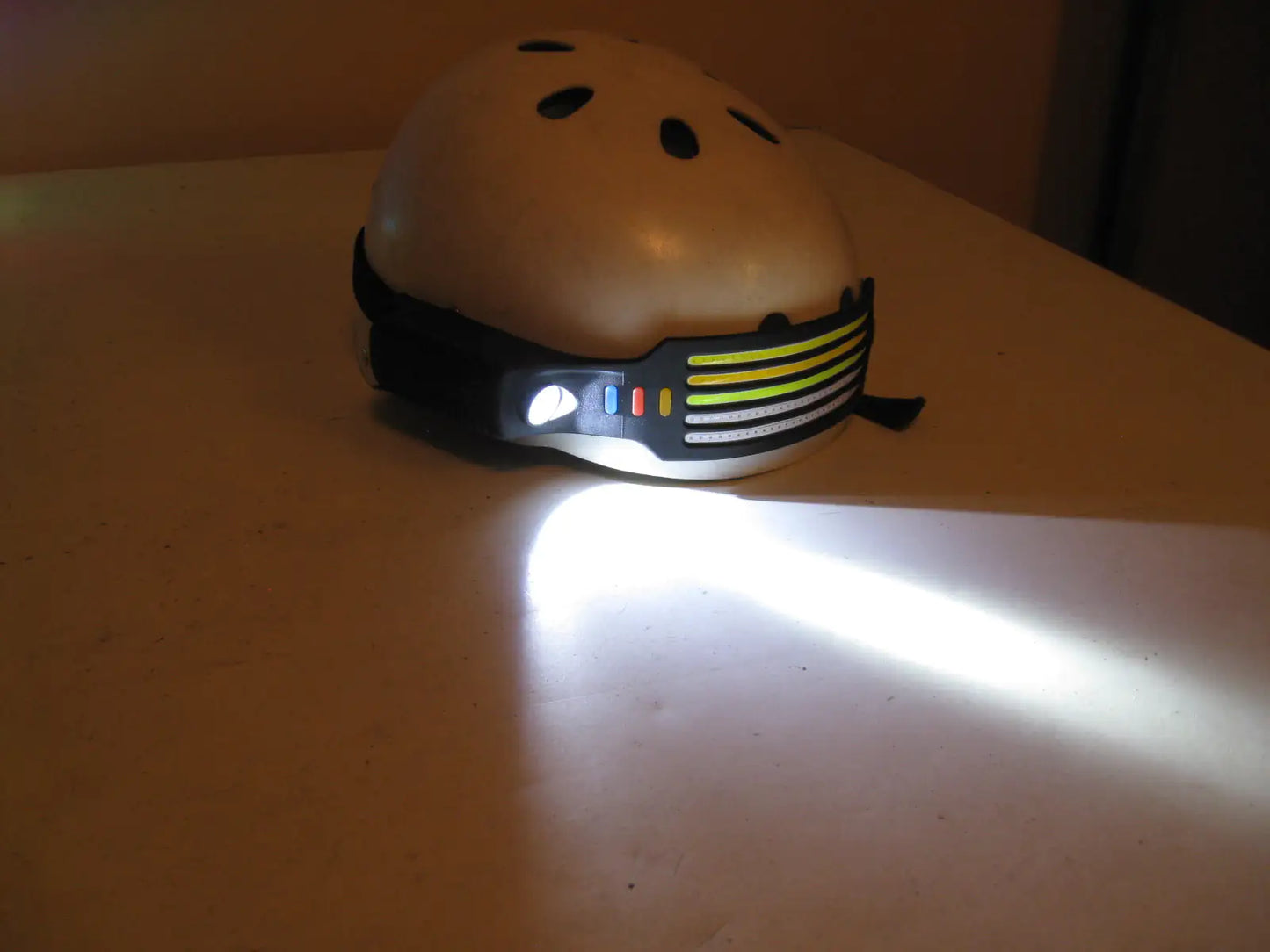 BossLamp 5-Head COB LED Headlamp: White, Yellow, Red